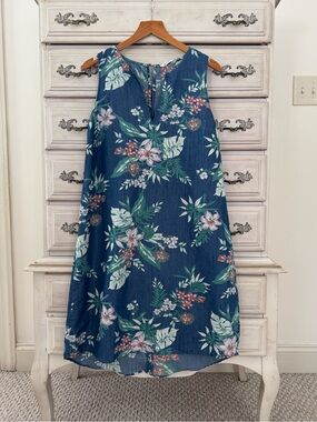 Given Kale Boho Floral Shift Dress